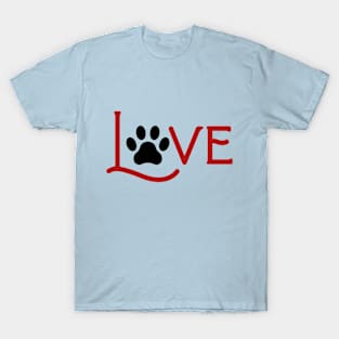 Love with a paw print T-Shirt